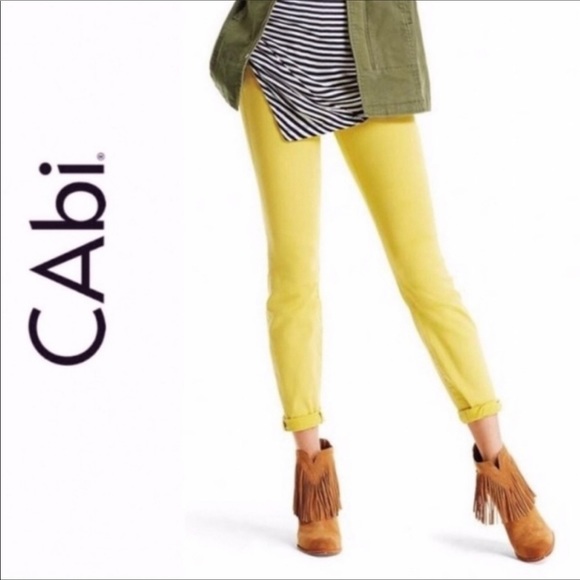 CAbi Denim - CAbi Citron Neon Yellow Skinny Curvy Jeans